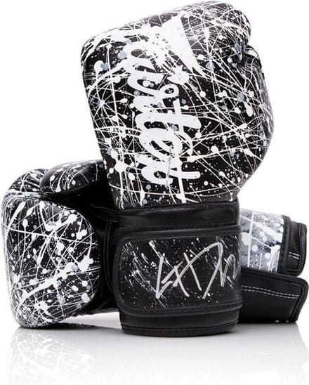 Fairtex BGV14PT Microfiber Bokshandschoenen - Art Collections - Painter Zwart/Wit 16 oz