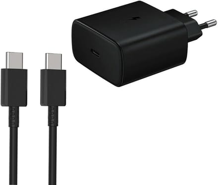 45W USB-C / Type-C Snellader - Oplader Adapter - Geschikt voor Super Fast Charging & PD/PPS Opladen - Inclusief 5A USB-C Kabel - zwart