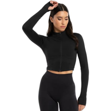 Dames Crop Zipp Hoodie Gym Glamour