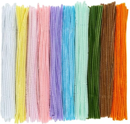 250 Gekleurde Pijpenragers Knutseldraad - Chenilledraad 10 Kleuren, 30 cm