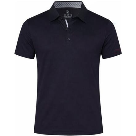 Desoto Polo Fine Details Kent Collar Navy / male