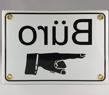 AGS Emaille bord handwerk nr. 25 - kantoor links