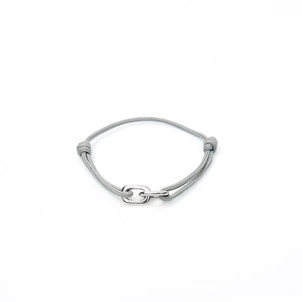 Marenca Grijze Heren Armband met Zilveren Ringen