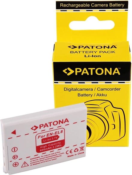 Patona Nikon EN-EL8 accu voor COOLPIX P2 P1 S3 S2 S1