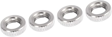 Dailygoods - Fiets Frans Type Ventieladapter Moer en Sluitring Zilver (4 Stuks)