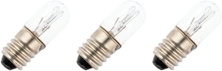 Signaallamp E10 130V 2.6W - 20 mAh - 3 stuks - T10 Gloeilamp Ø10mm - 28mm - 2500K - Dimbaar