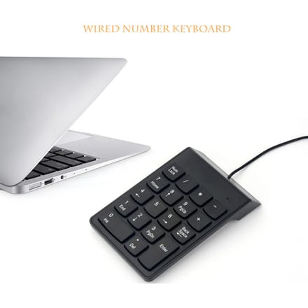 Bedraad USB numeriek toetsenbord Mini numeriek toetsenbord Digitaal toetsenbord 18 toetsen voor pc