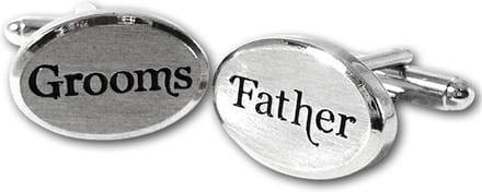 Sophos Lifestyle Manchetknopen ovaal "Grooms Father" (vader van de bruidegom)