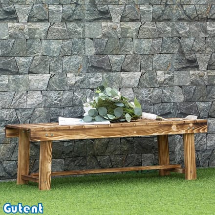 Gutent Tuinbank-2-zits-Rustiek-110 x 38 x 35 cm-Donkerbruin