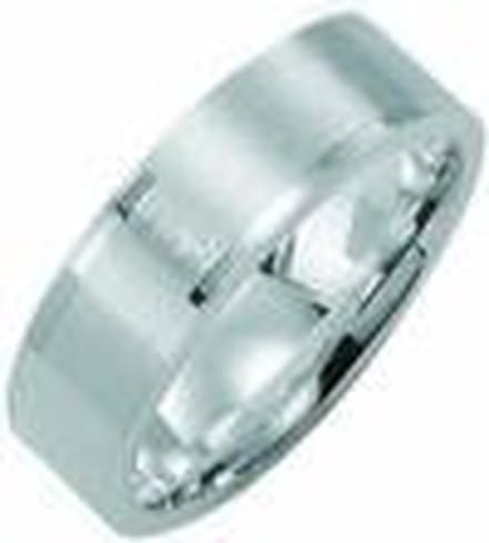 Kiss Me ring zilver mat met hoogglans elementen KM121 maat 68