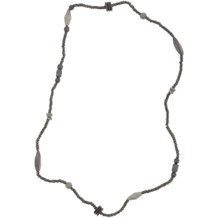 Behave – Ketting – Houten kralen – Bruin;Zwart;Grijs – 90 cm – Boho Chic