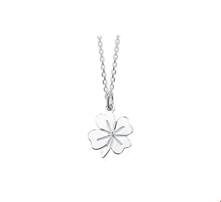 Klavertjevier Hanger Collier van Zilver