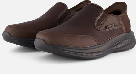 Skechers Slade - Cooper - Heren Instappers - Donkerbruin