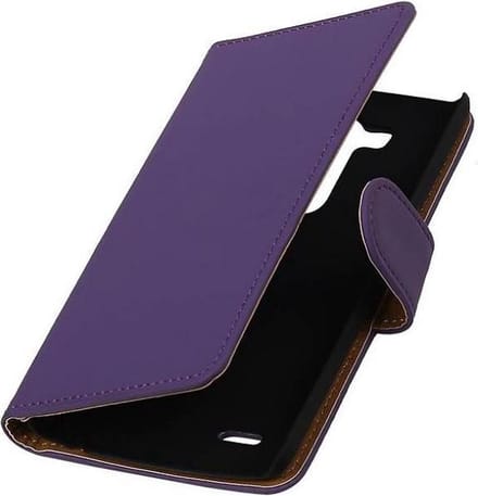 Bookstyle Wallet Case Hoesje Geschikt voor LG G3 S (mini ) D722 Paars