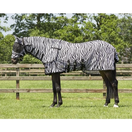 Qhp Vliegendeken Qhp Met Hals En Masker Zebra - 105/145