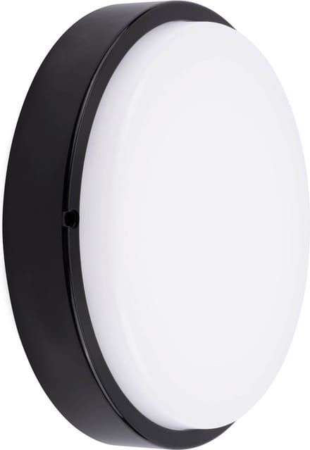 Ledvion - LED Bulkhead Plafonddlamp Badkamer Zwart Ø28 (Rond - 20W - CCT - IP65)