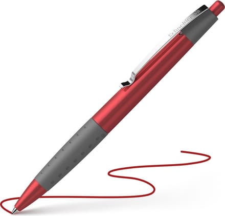 Schneider balpen – Loox – softgrip - penpunt M - rood - S-135502