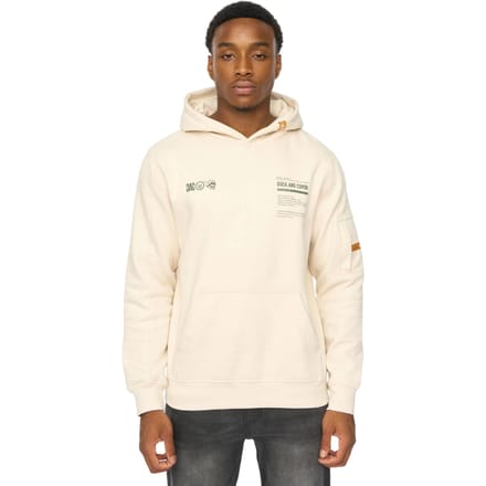 Duck and Cover Heren Skullmatic Hoodie (Gebroken wit)