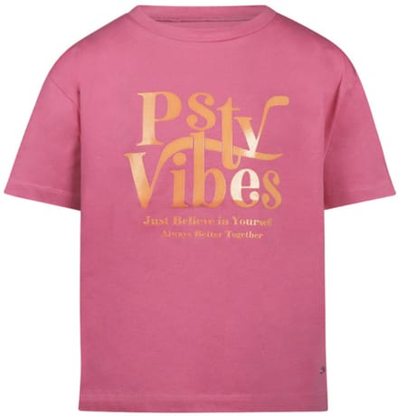 No Way Monday - T-shirt - Fuchsia - Loose Fit - Maat 164