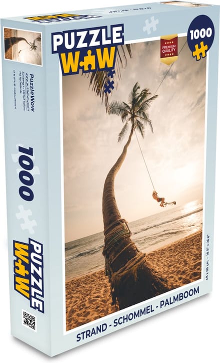 Puzzel Strand - Schommel - Palmboom - Legpuzzel - Puzzel 1000 stukjes volwassenen