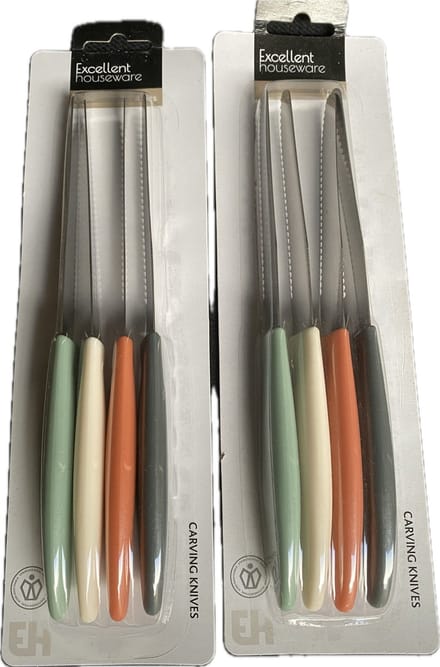 Excellent Houseware Messenset 4-delig - Steakmessenset - Broodmesjes