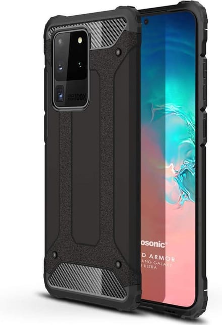 Armor Hybrid Samsung Galaxy S20 Hoesje - Zwart