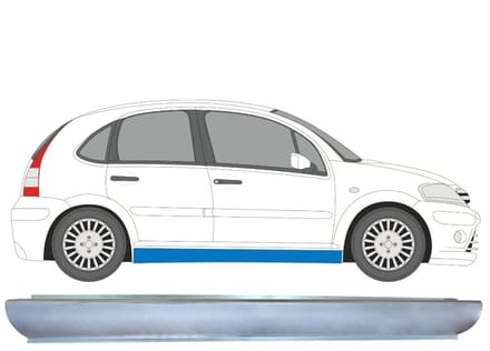 Reparatie dorpel voor Citroen C3 2002-2010 / Rechts