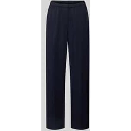 Straight fit stoffen broek van pure viscose met persplooien