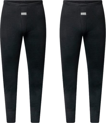 Gentlemen - 2 heren thermobroeken - zwart - maat S