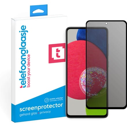 Samsung Galaxy A52s screenprotector gehard glas Edge to Edge Privacy