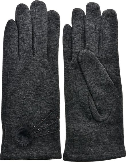 Clayre & Eef Handschoenen Winter 9x24 cm Grijs Polyester