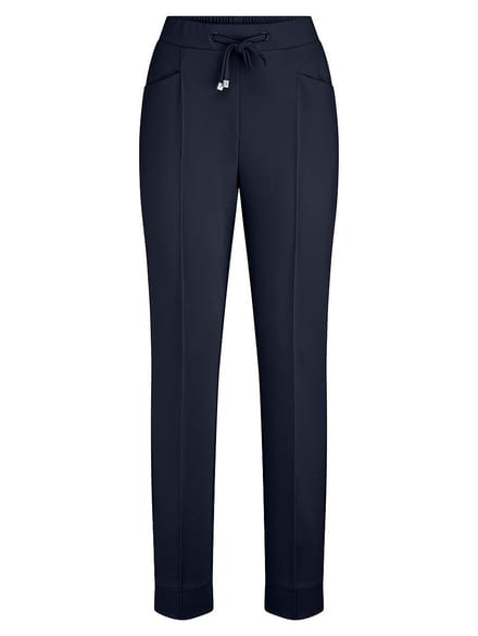 Enkellange jersey Slim Fit-broek Van Peter Hahn blauw