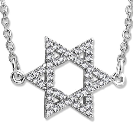 Amanto Ketting Donate - 316L Staal PVD - Davidster - 16x22mm - 45cm