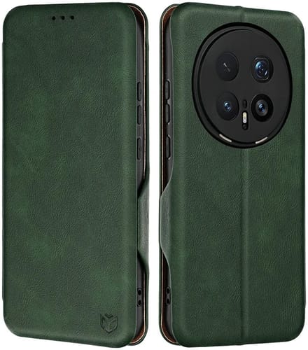Hoesje geschikt voor HONOR Magic8 Pro - Techsuit Safe+ Book Wallet Case - Donkergroen