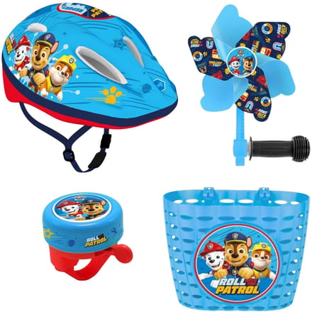 Paw Patrol fietsset; mand, bel, molen en helm