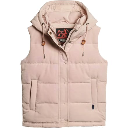 Superdry - Everest pufferbodywarmer met capuchon - Dames - Gilets
