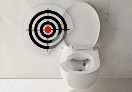 8 Plasstickers Schietschijf - WC Gadgets & Toiletstickers - Cadeautje Man