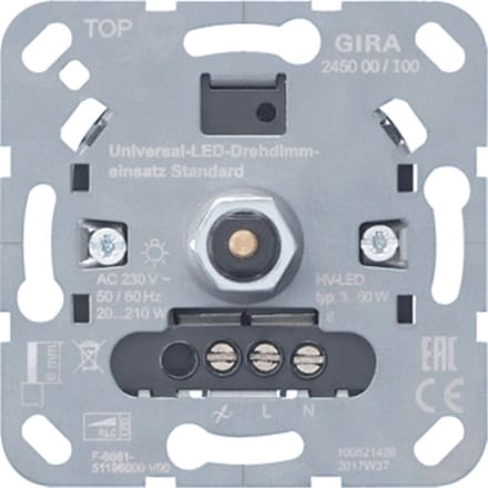 Gira Universeel LED/Gloeilamp | Draai dimmer (S3000)