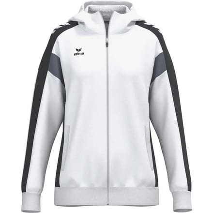 Erima Celebrate 125 Trainingsjack Met Capuchon Dames - Wit / Zwart | Maat: 36