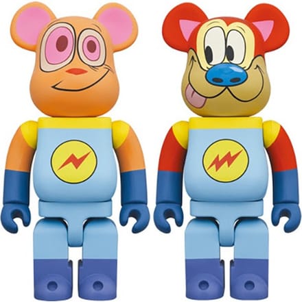 400% Bearbrick set - Ren & Stimpy (Space Madness)
