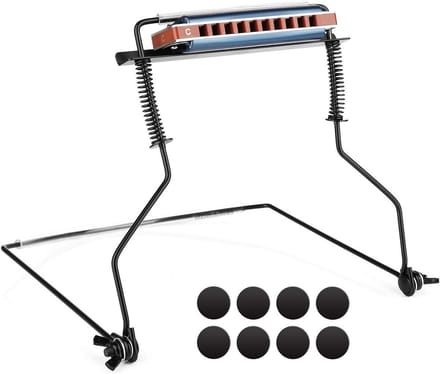 10 Gaten Mondharmonica Houder Nekbeugel Handsfree Halssteun Zwart