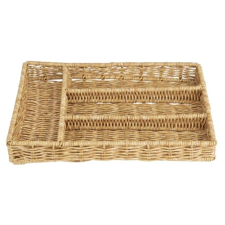 Olympia Polywicker Bestekorganizer Lichtbruin 340x250mm