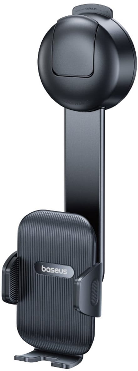 Baseus PrimeTrip Houder Auto Dashboard met Zuignap - Telefoonhouder Auto - 360° Draaibaar - Compact formaat - Inklapbaar - Universeel - Zwart