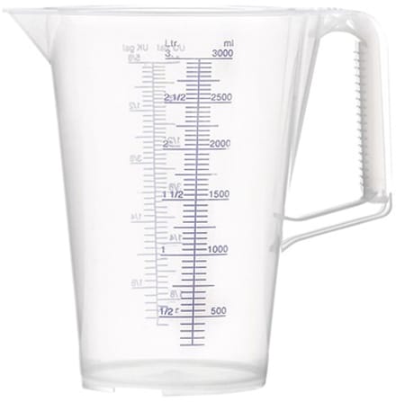 PRESSOL Maatbeker 3l blauw bedrukte schaal PP - 7084