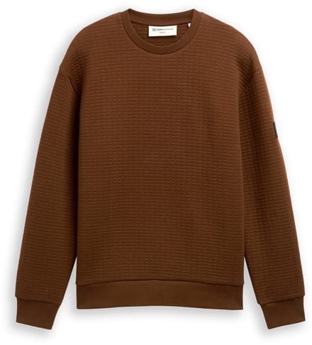 Tom Tailor Denim - Sweatshirt met logo-badge - Maat M - Golden Clay