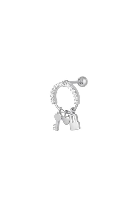 Piercing met bedels en zirkonia Zilver Koper