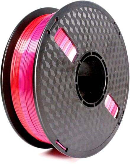 Gembird - PLA Silk Rainbow - 3D Printer Filament 2 kleurig  - Rood en Paars - 1.75 mm - 1 kg