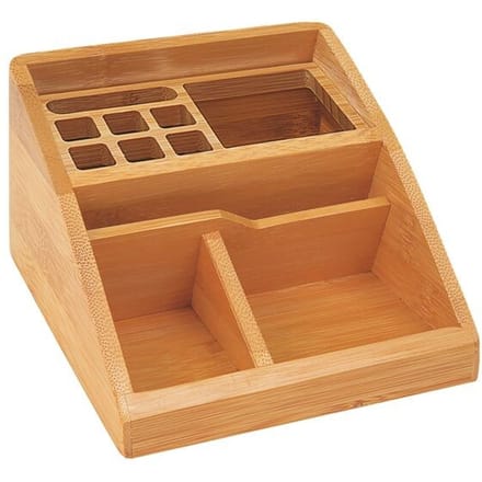 WEDO bureau organizer Bamboe, 3 vakken, 1 aluminium inzetstuk