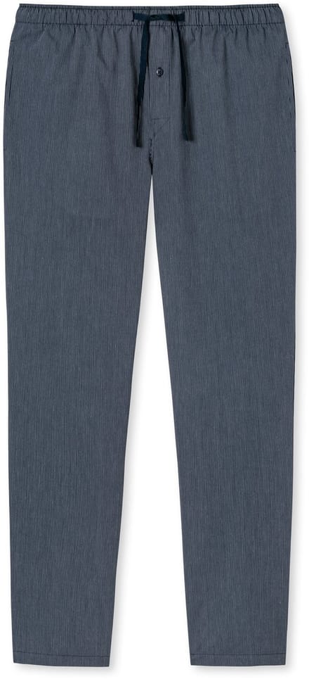 Schiesser Mix + Relax Katoen Heren Pyjamabroek blauw fijn gestreept