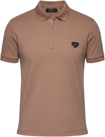 OMBRE Polo - Regular Fit - Katoen - Korte Mouw Koffie M